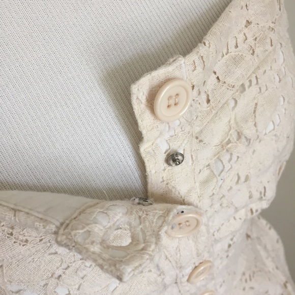 Mustard Seed Cream Strapless Lace Dress - Picture 5 of 5