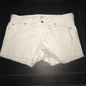 White Jean Shorts