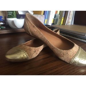 Jack Rogers Delfino ballet flats gold 7.5