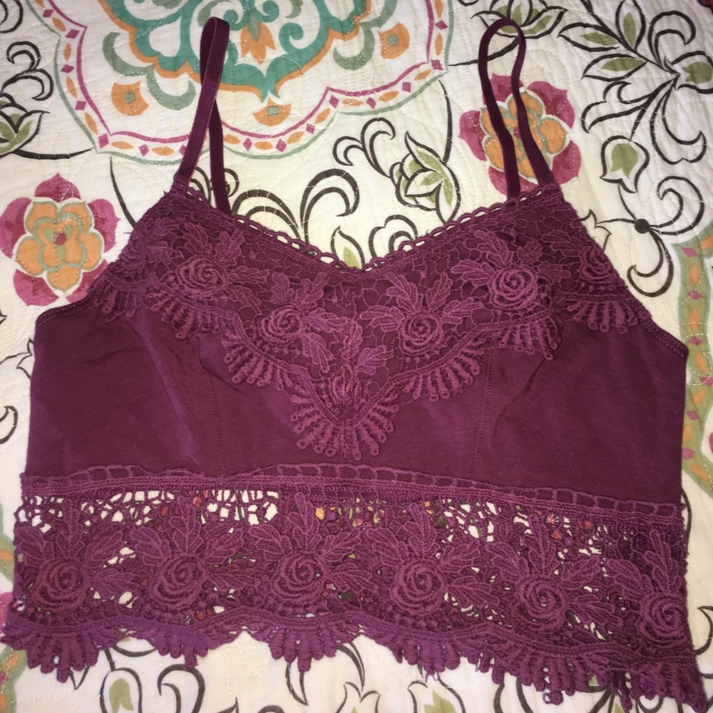 Crop top- color: raspberry