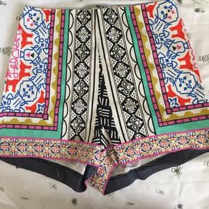 High waisted printed boutique shorts