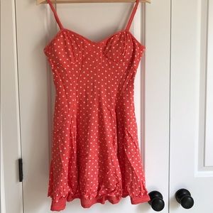 ❗️SALE❗️AEO Pink polka dot Dress Sz Small