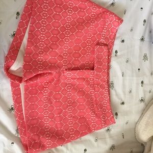 High waisted stitched shorts