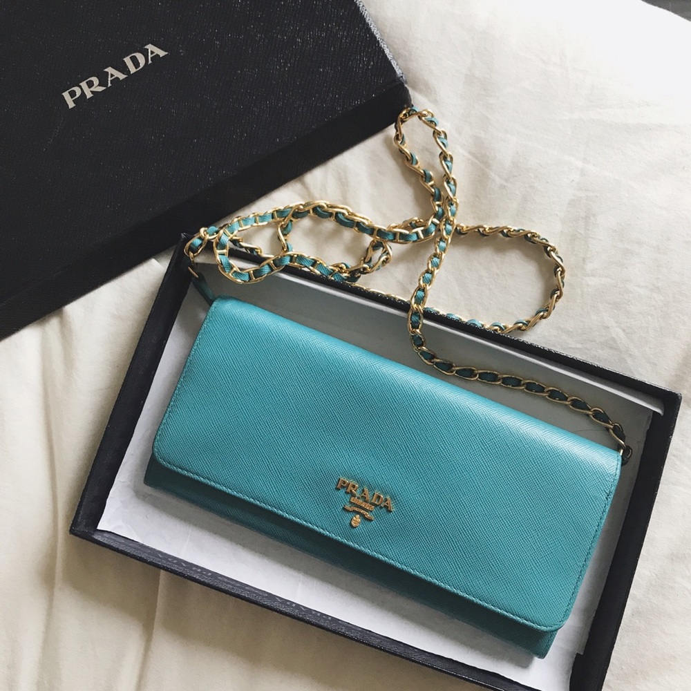 Prada Saffiano wallet-on-chain