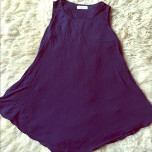 Dark blue angled cut tank!