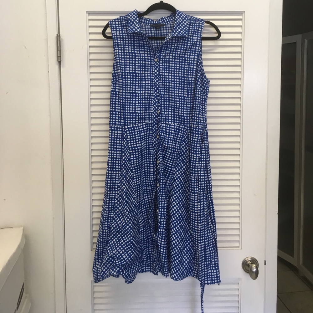 Tommy Hilfiger Blue/White Checkered Tunic Dress