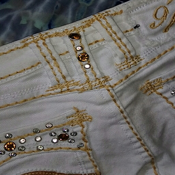 Pepe {London} Jeweled Denim Capri's - Picture 8 of 8