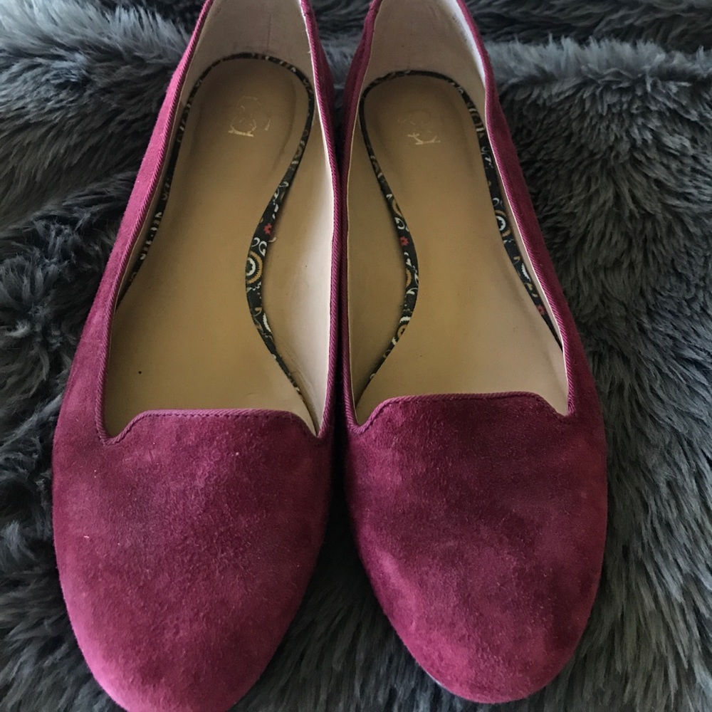 Ann Taylor maroon loafers