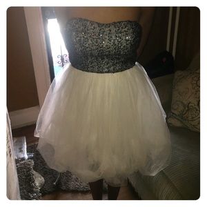 Black and whitee formal dress