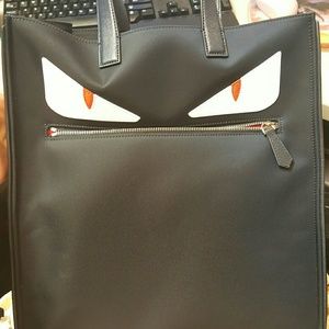 Fendi Monster Medium Nylon Tote