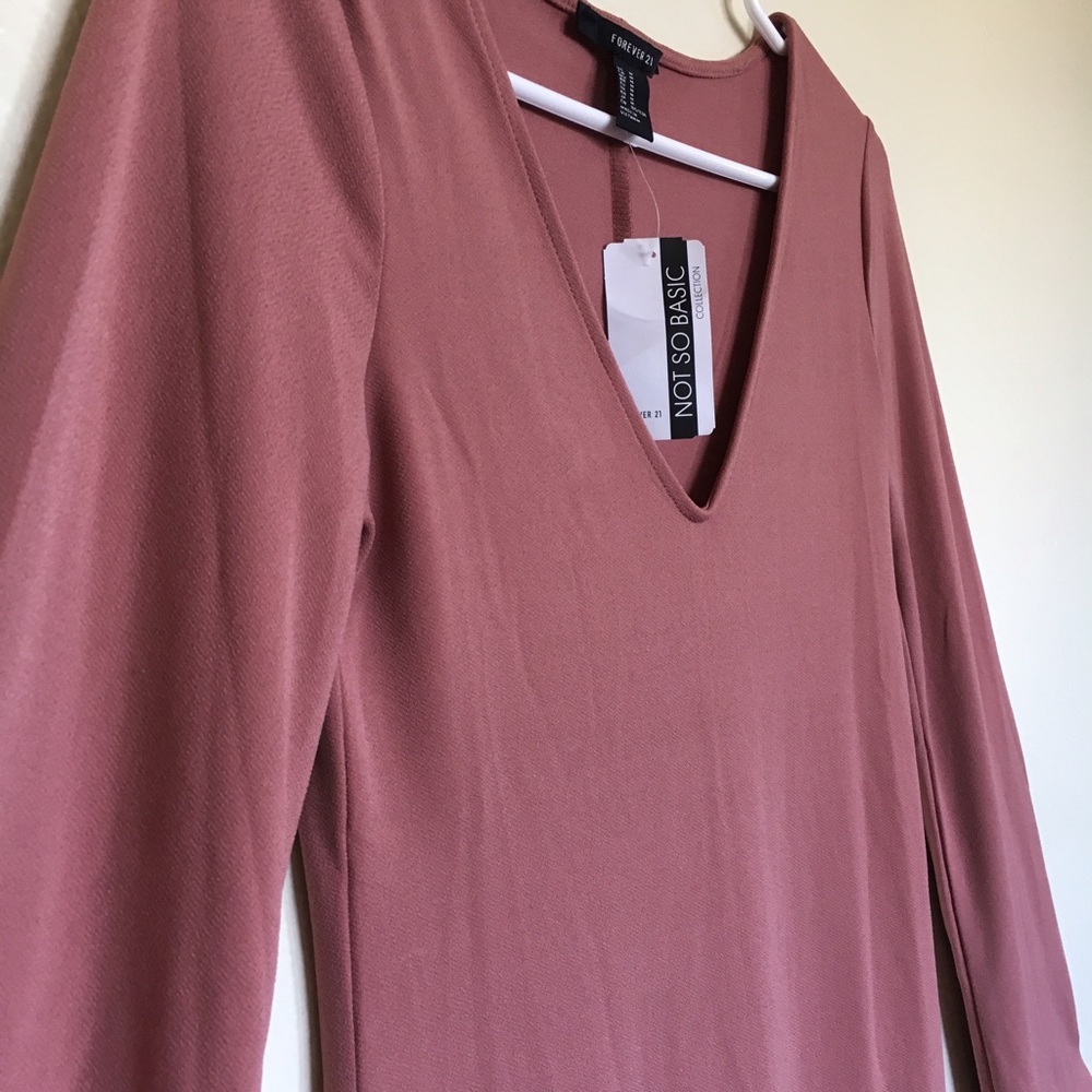 Mauve Long Sleeves Dress