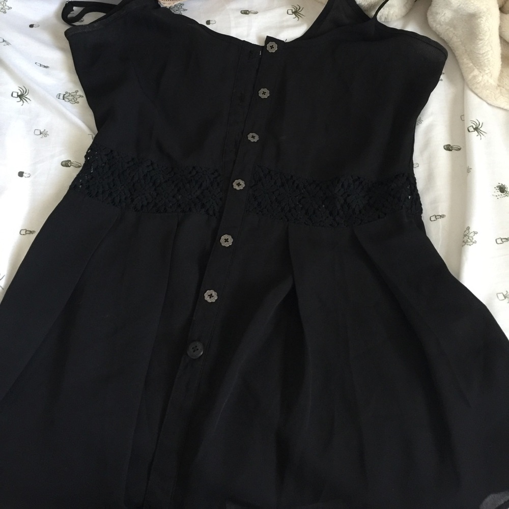 Black chiffon top
