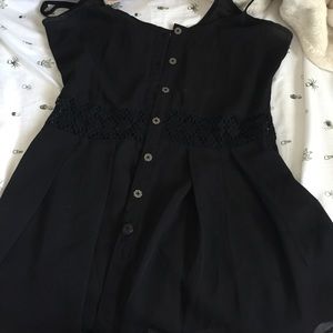 Black chiffon top
