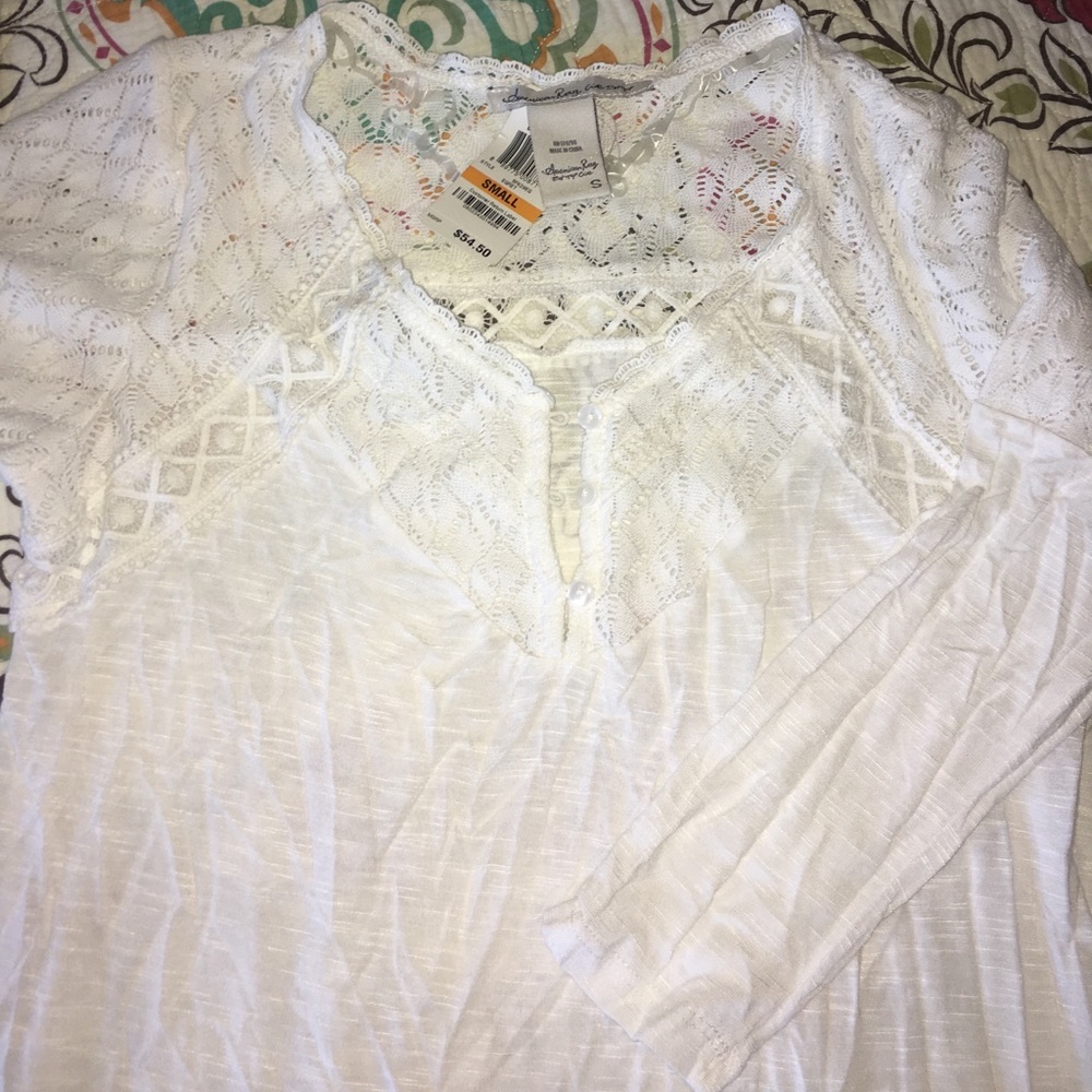 White lace on top
