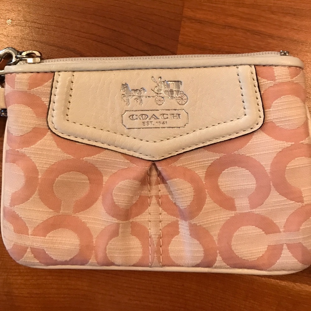 Pink Coach Wristlet