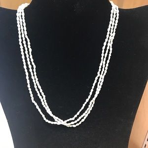 Antique pearl necklace 925 silver clasp