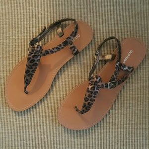 Leopard print sandals