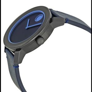 New Movado  Men's Leather Strap Watch