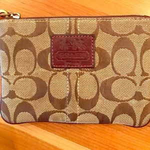 Lightly Used Original Print Coach Wristlet