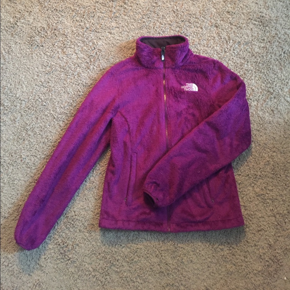 North face zip up jacket fuzzy!!