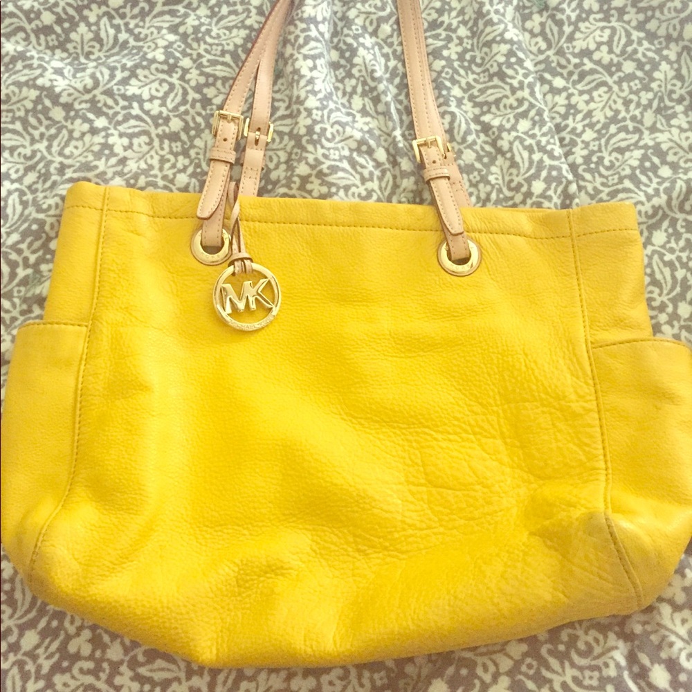 Yellow michael Kors purse