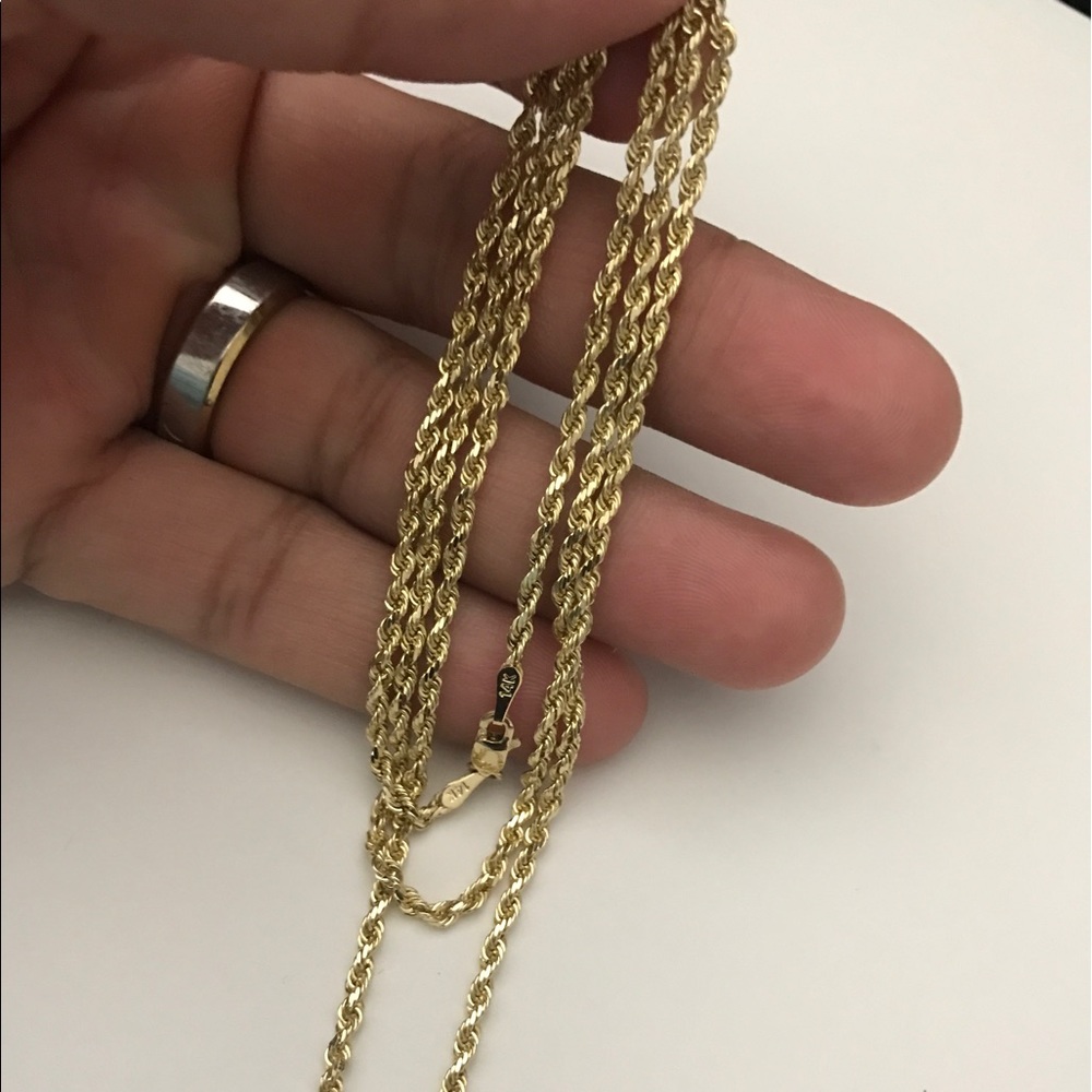 14k REAL SOLID GOLD!! Rope Chain