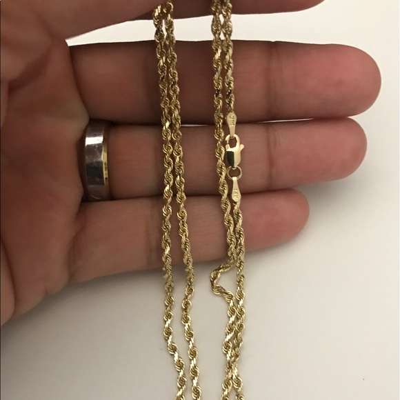 14k REAL SOLID GOLD!! Rope Chain - Picture 3 of 7