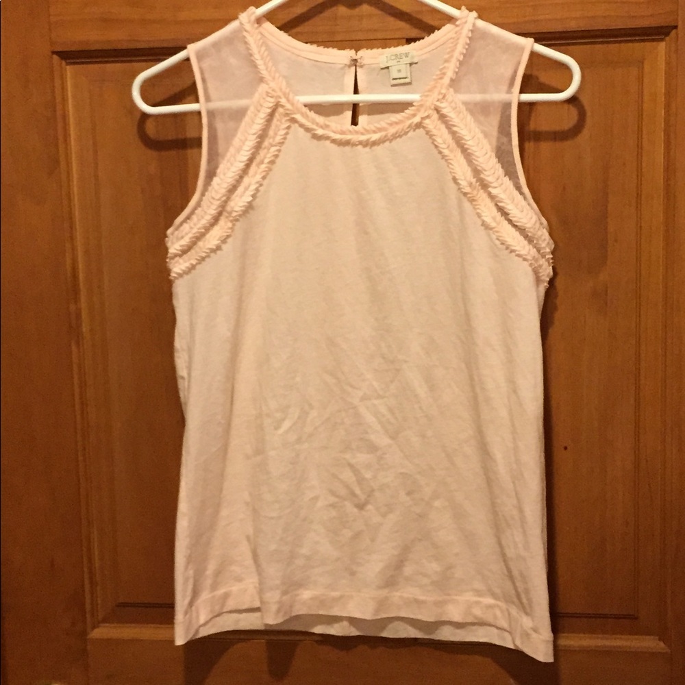 J. Crew tank top with chiffon accents