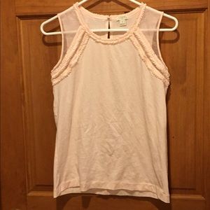 J. Crew tank top with chiffon accents
