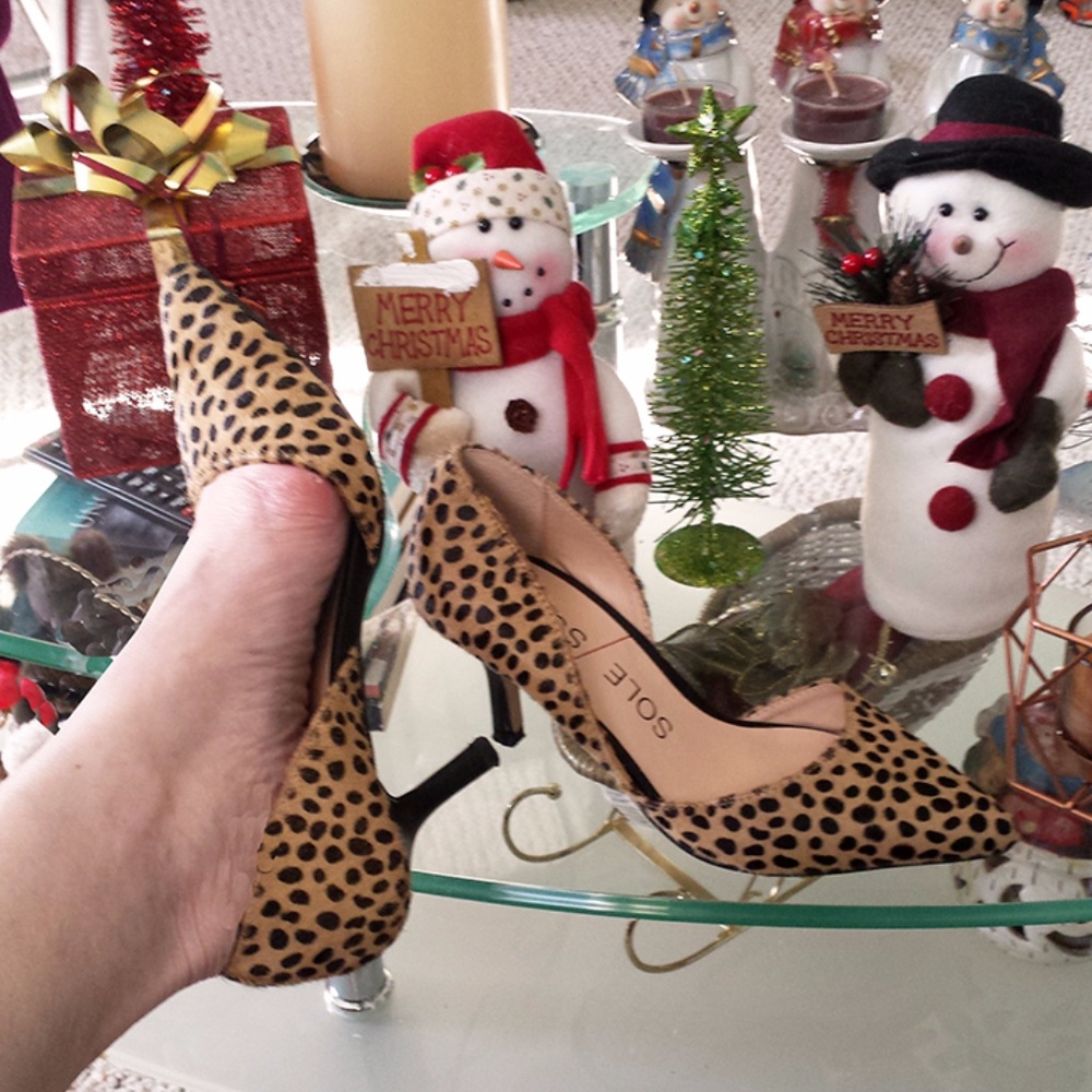 Cheetah Calf Hair D'Orsay Heel
