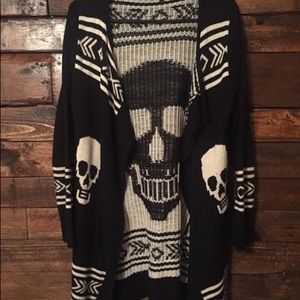 skull cardigan
