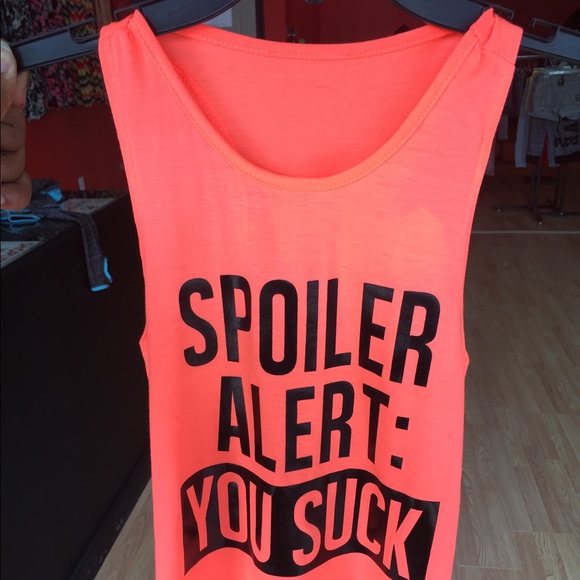 Coral Black Lettered Tank Top - Picture 4 of 4
