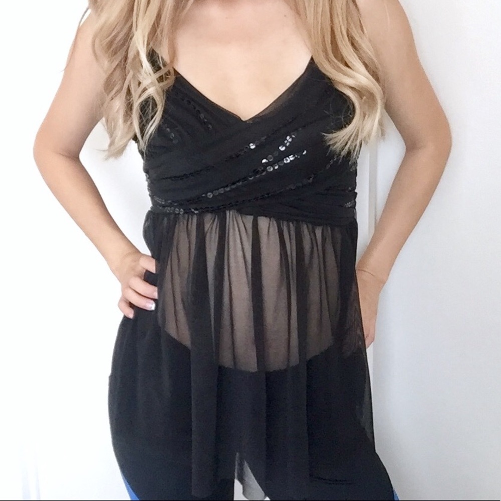 👀Black sequence top