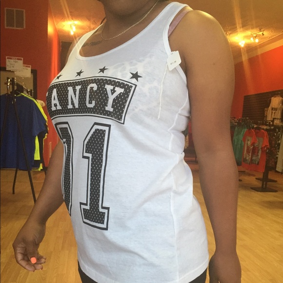 White Fancy Print Top - Picture 3 of 4