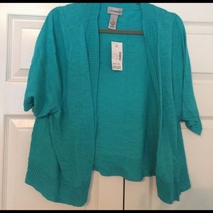NWT, turquoise shrug