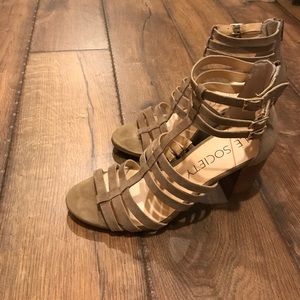 ELISE SOLE SOCIETY CAGED CITY SANDAL
