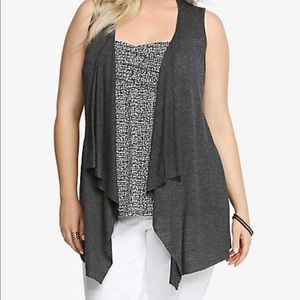 Torrid Split back Drape Vest