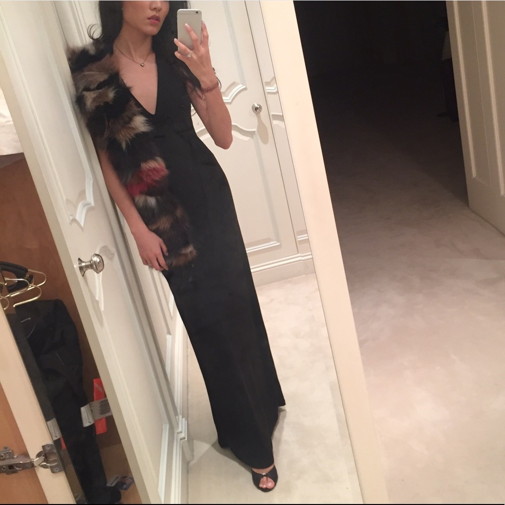 Open back gown dress