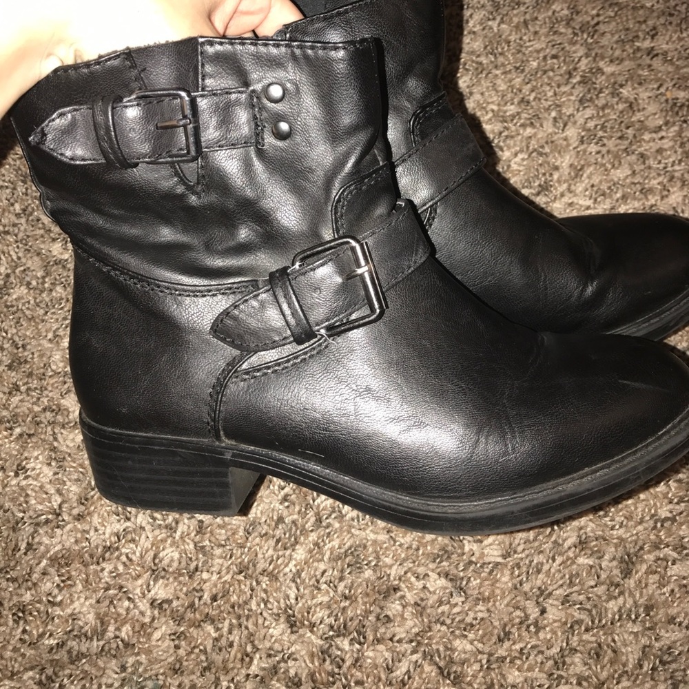 Leather ankle boots