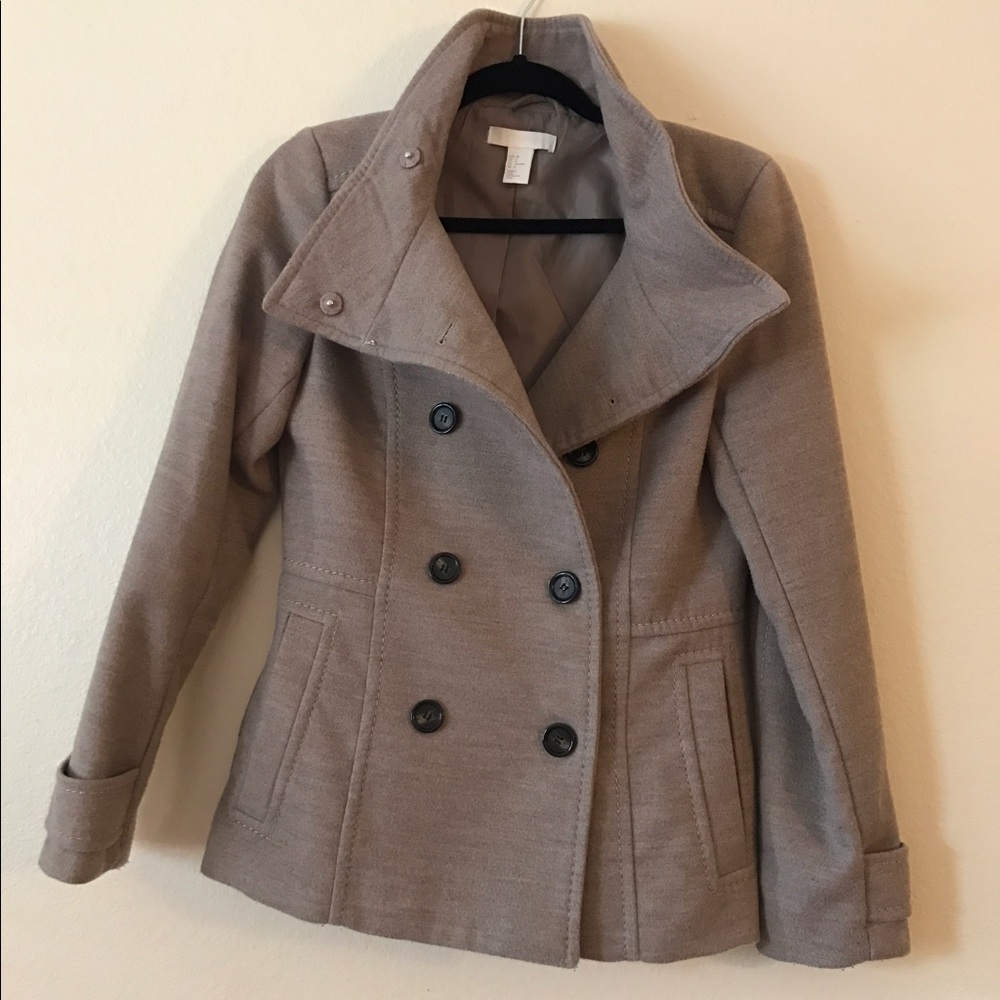 H&M beige peacoat