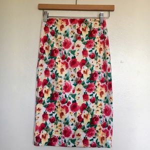Floral Pencil Skirt