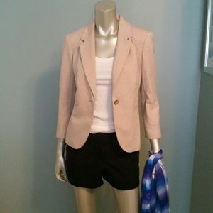 Khaki Tan Stretch Cotton Blazer