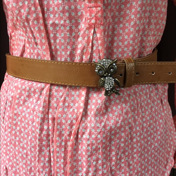 Charming Charlie Rhinestone Owl Pendent Belt - Picture 3 of 3