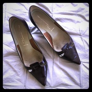 Sigerson Morrison Brown Kitten Heel