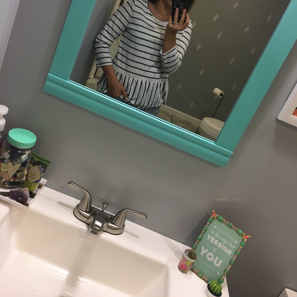 Peplum Striped top!