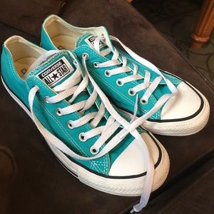 Aqua Converse Sneakers: Men's 8 Women's 10