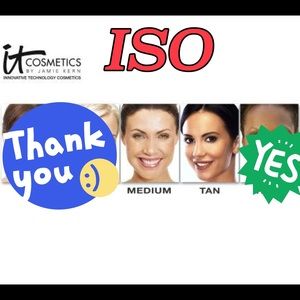 ISO it cosmetics MED & TAN samples or used combo👀