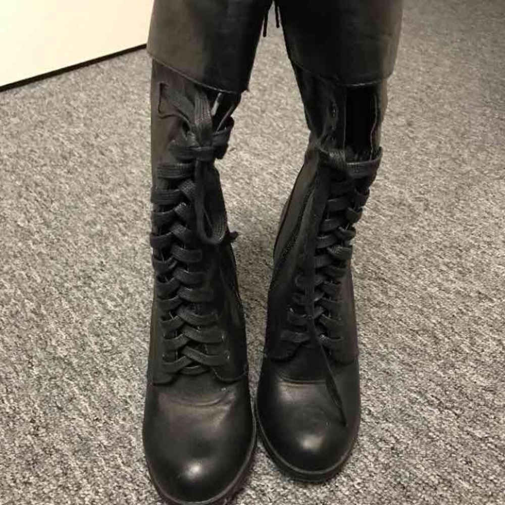 High heel wedge boots (Size 7)