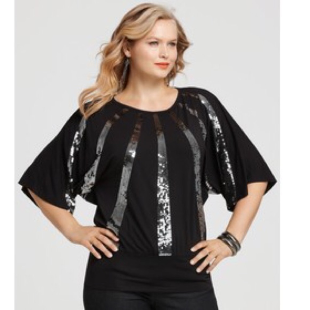 Karen Kane sequin top.