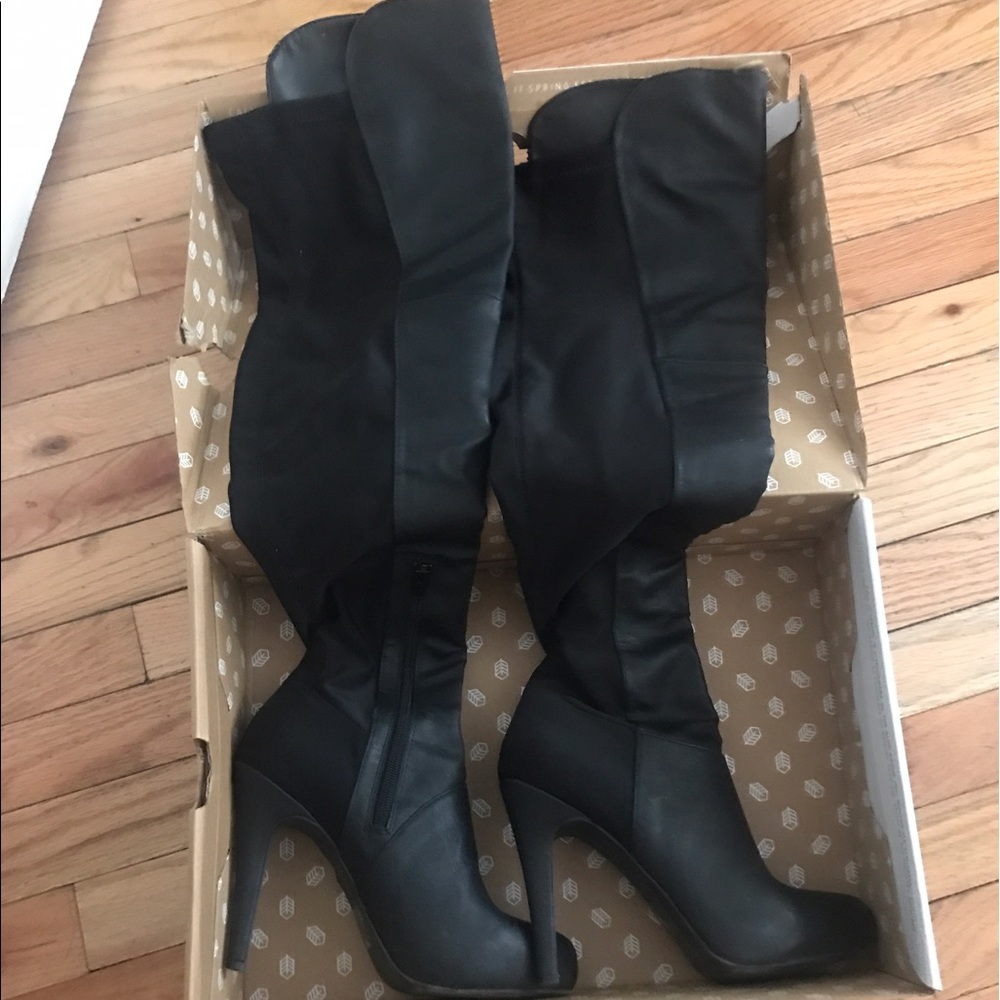 Black over the knee boots